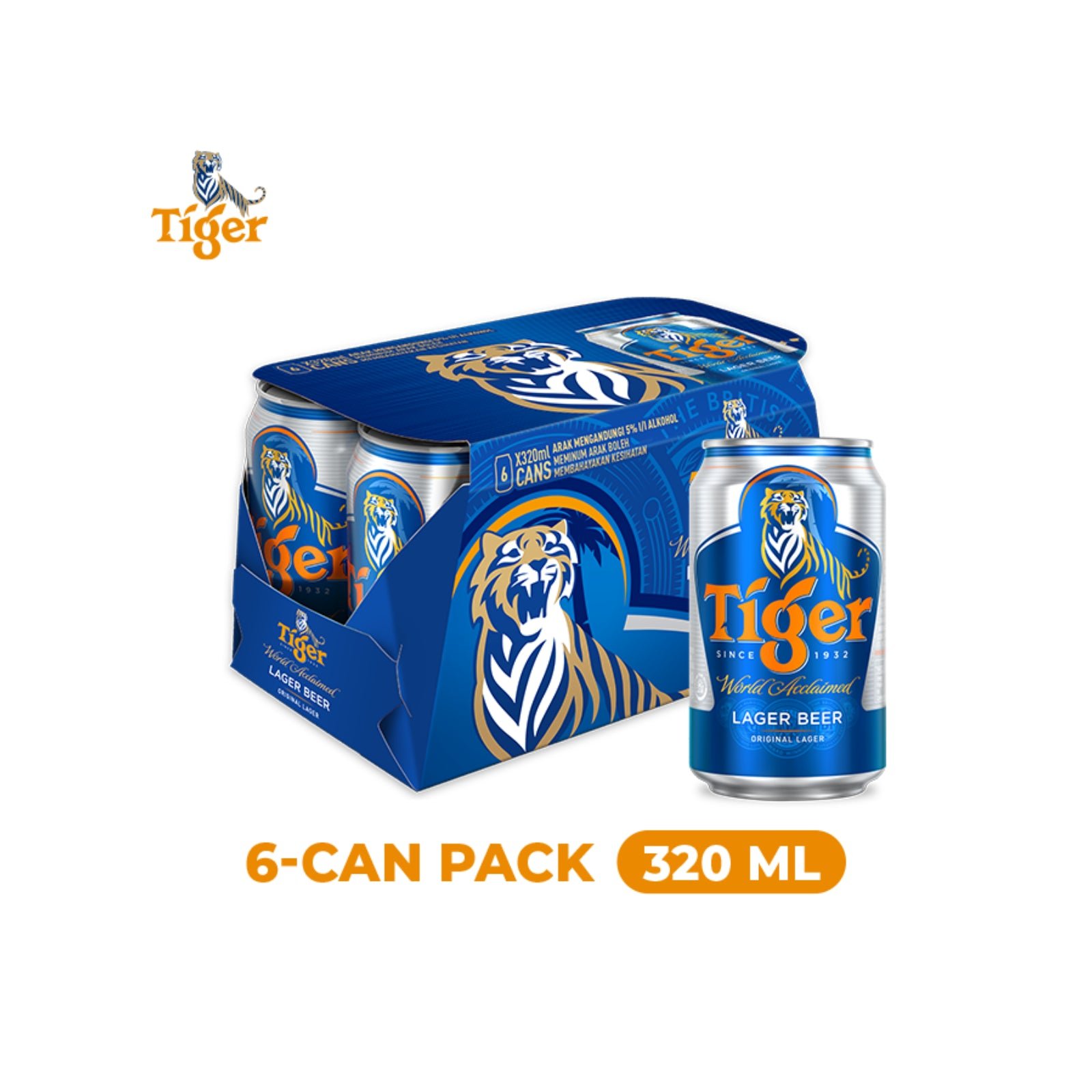 002857-P-6-1 Tiger Beer (Can) 320ml - Image 1