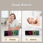 10.5'' Digital Large Alarm Clock with 8-in-1 RGB Colors - Image 13