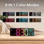 10.5'' Digital Large Alarm Clock with 8-in-1 RGB Colors - Image 10