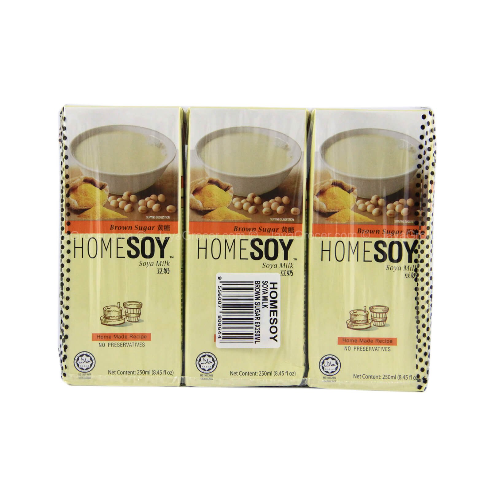 076736-1-1 Homesoy Soya Milk Brown Sugar 250ml x 6 - Image 1